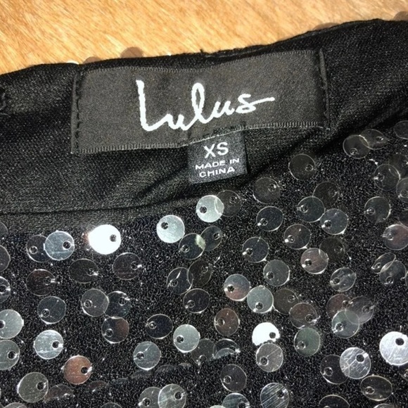 Sale! 2/$20 Lulus skirt: xs Nwot black sequin midi skirt - Picture 3 of 8